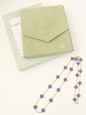 18Kヴィンテージアルハンブラ20モチーフネックレス ブルー/ゴールド