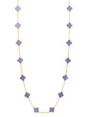 18Kヴィンテージアルハンブラ20モチーフネックレス ブルー/ゴールド