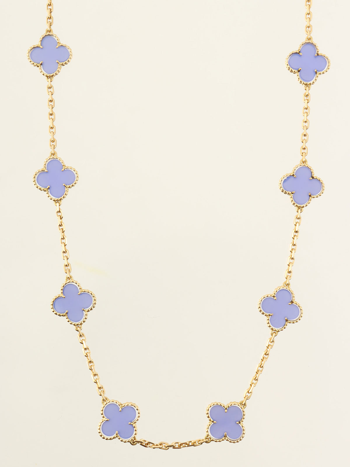18K Vintage Alhambra 20 Motif Necklace in Blue/Gold