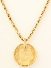 ロゴプレートチェーンネックレス ゴールド