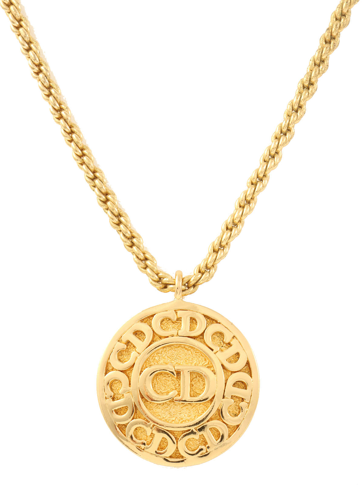 ロゴプレートチェーンネックレス ゴールド