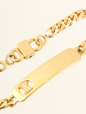 マカダムプレートチェーンブレスレット ゴールド