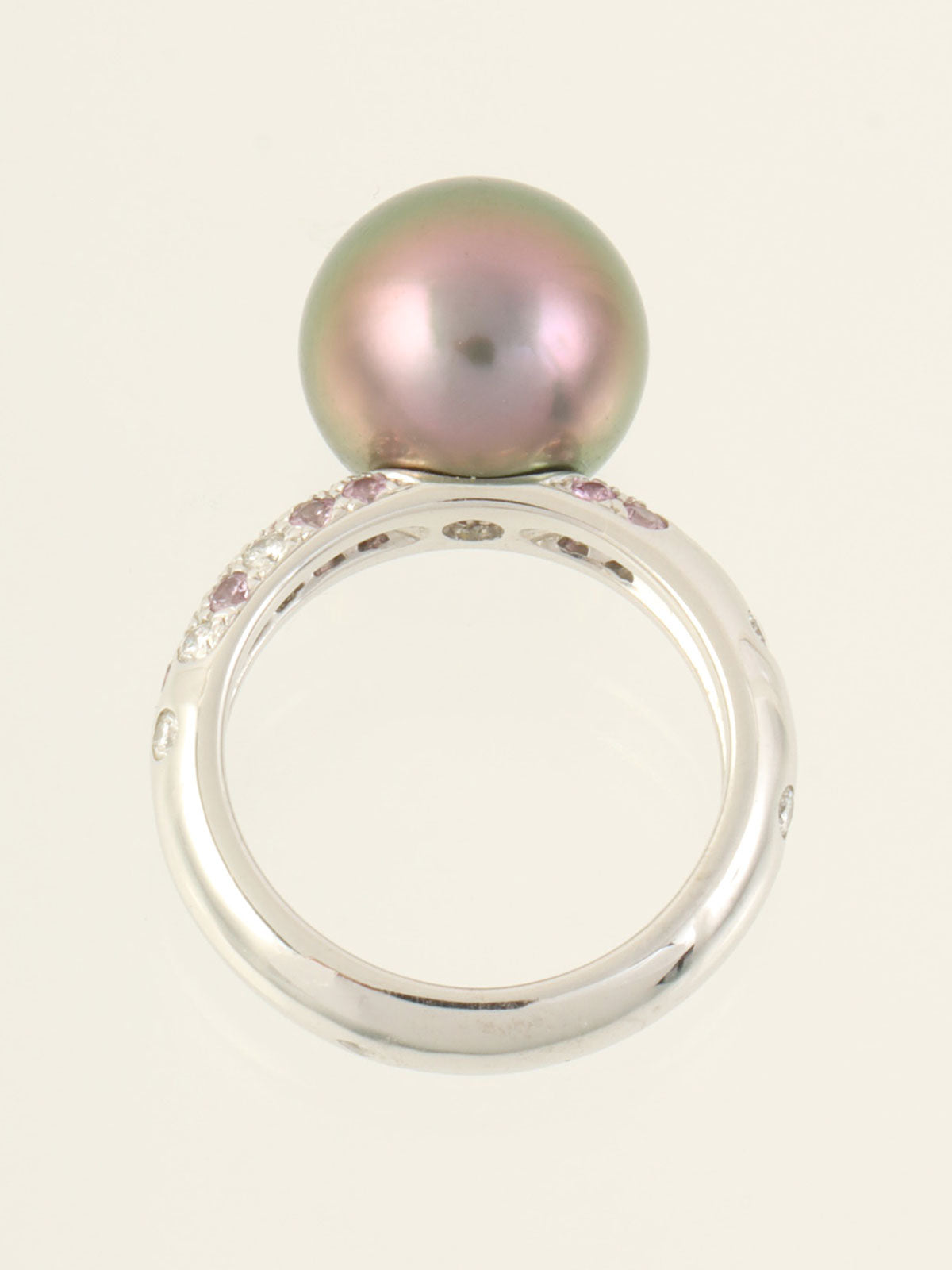 18Kダイヤモンドソープリティリング シルバーピンク