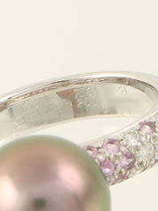 18K Diamond Soap Pretty Ring in Silver Pink