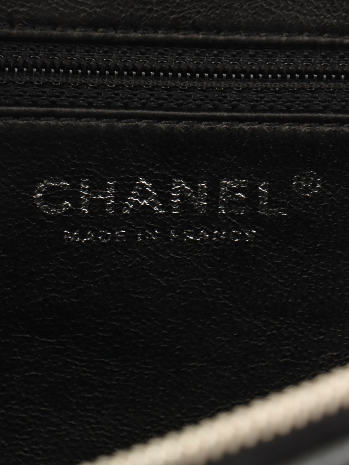 2008年頃製 キャビアスキンCCマークステッチショルダーバッグ ブラック