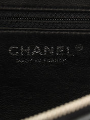 2008年頃製 キャビアスキンCCマークステッチショルダーバッグ ブラック