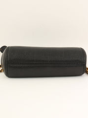 1998年頃製 キャビアスキンCCマークステッチミニチェーンショルダーバッグ ブラック