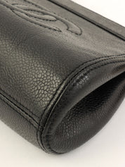 1998 Caviar Skin CC Mark Stitch 黑色迷你链条单肩包