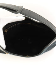 黑色帆布 GG 图案马衔扣单肩包