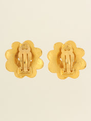 1996 CC Mark 花卉图案耳环 金色