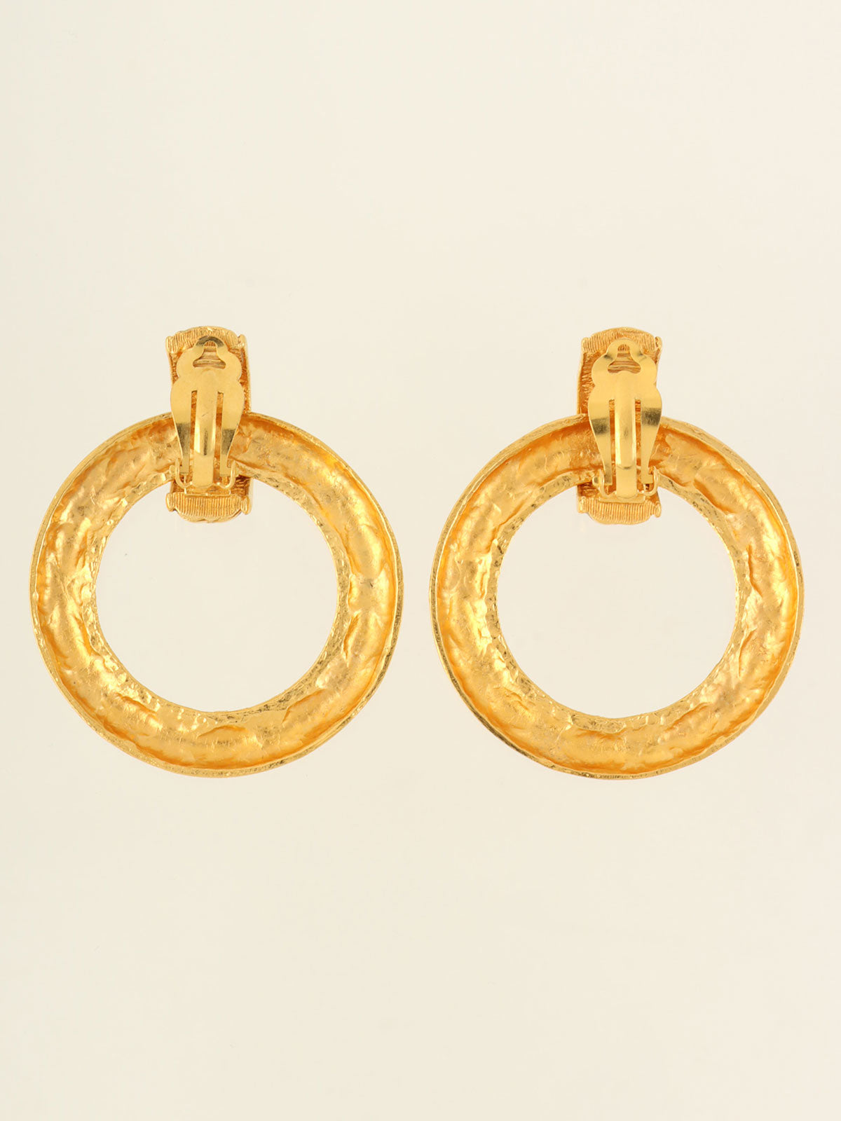 マトラッセステッチフープイヤリング ゴールド