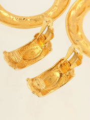 マトラッセステッチフープイヤリング ゴールド