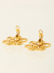 1996年頃製 フラワーモチーフCCマークイヤリング ゴールド