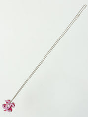 2004年製　クローバーCCマークプレートネックレス　シルバー/ピンク/パープル