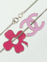 2004年製 クローバーCCマークプレートネックレス シルバー/ピンク/パープル