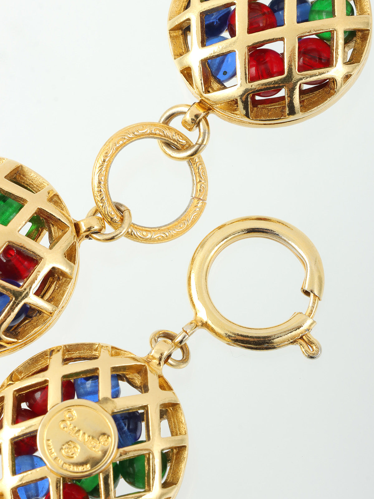 Gripoix 6 Matelasse Ball Bracelet Gold/Multi