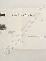 18Kダイヤモンドハートモチーフネックレス ホワイトゴールド