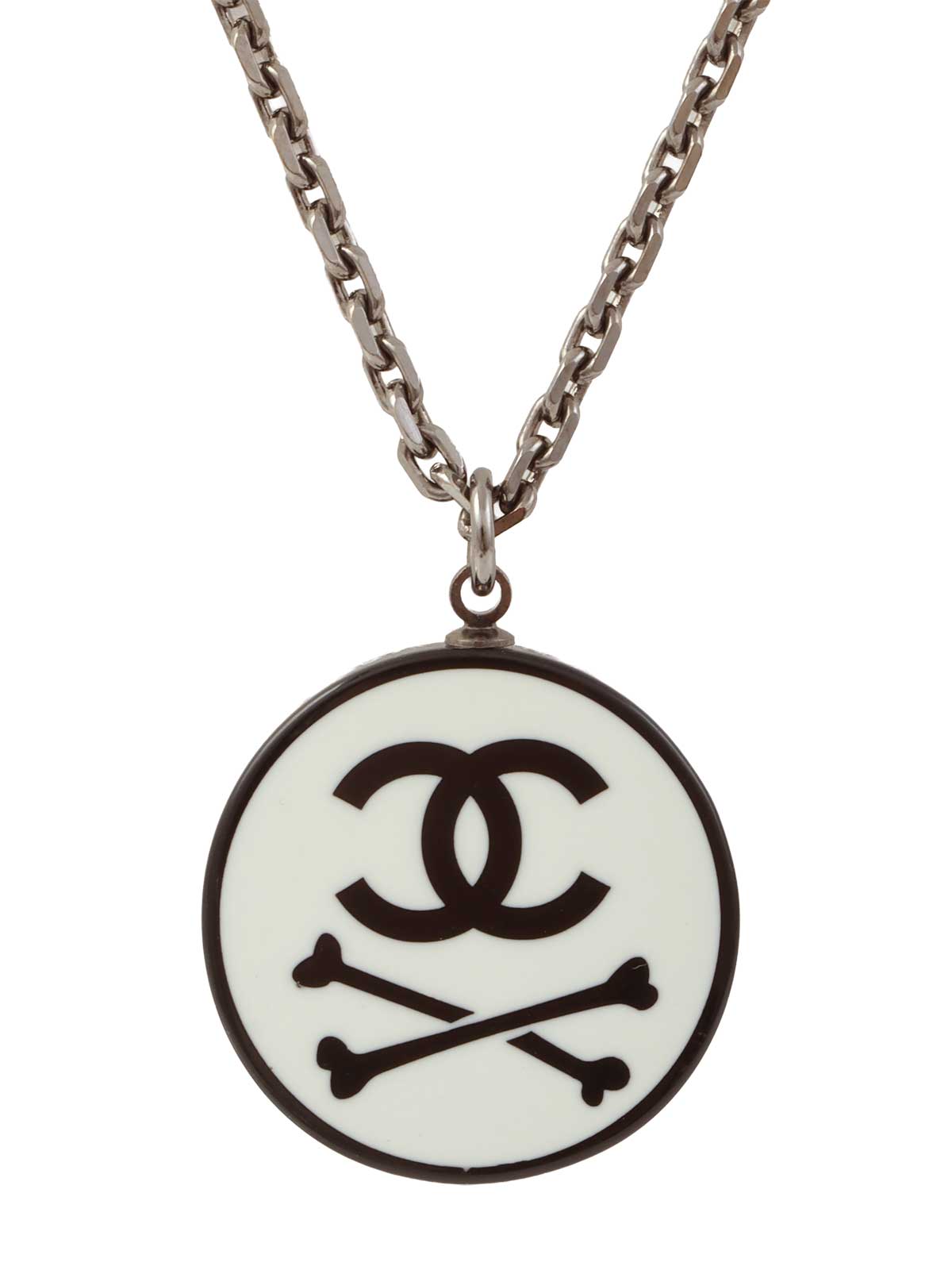 2003 CC Mark Bone Design Necklace Silver