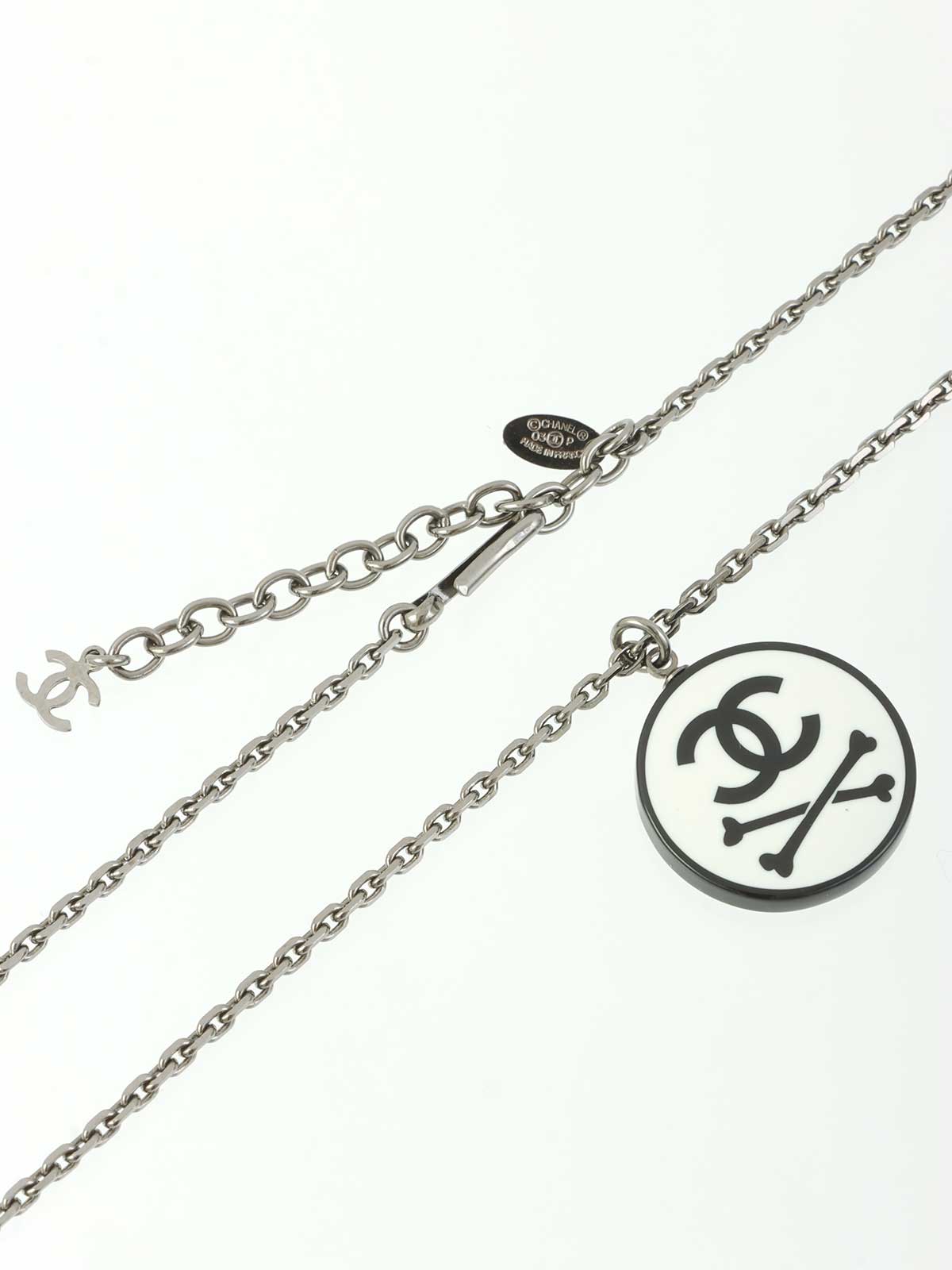 2003年製　CCマークボーンデザインネックレス　シルバー