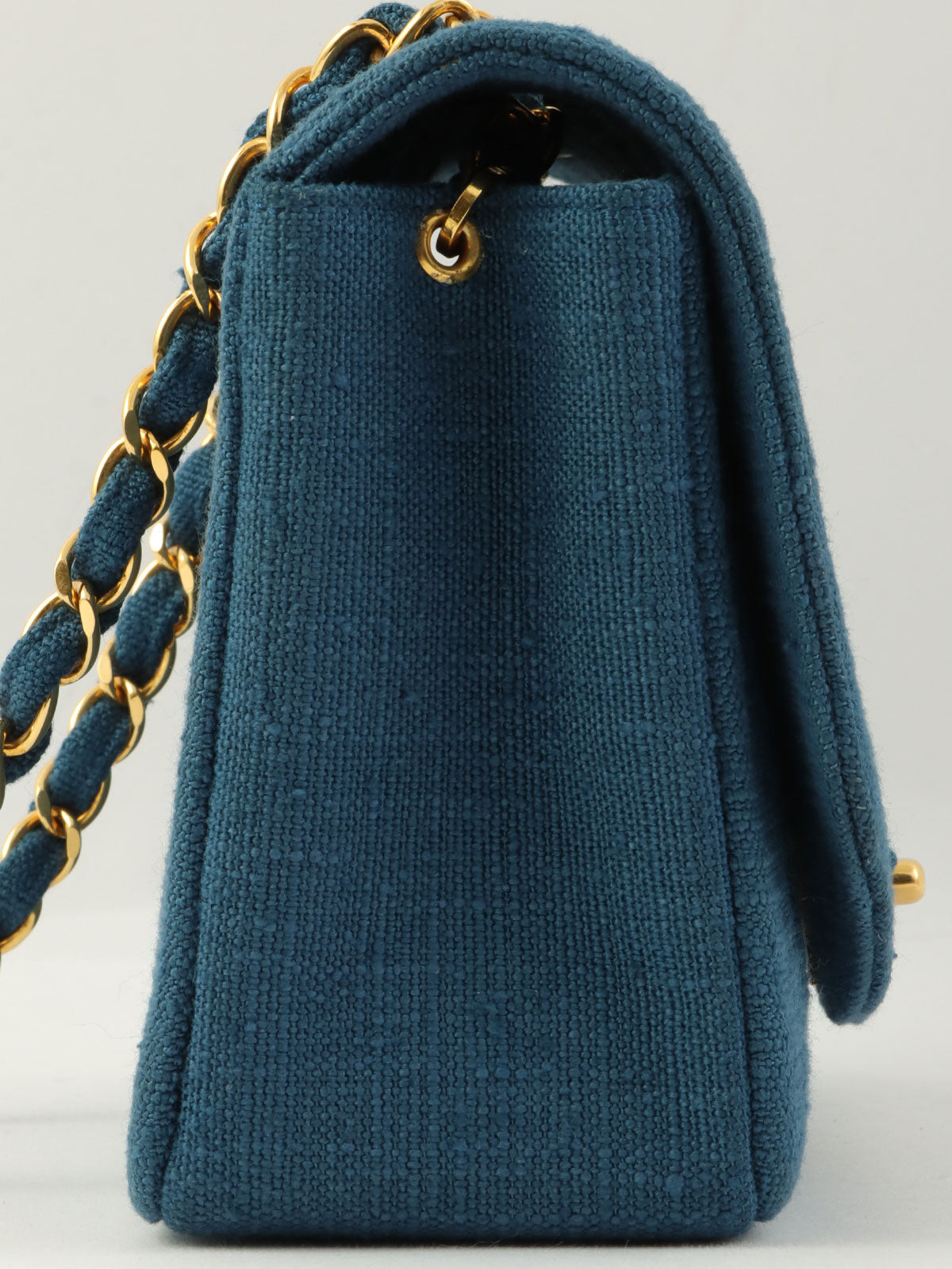 1992年頃製 ダイアナフラップチェーンバッグ22cm ブルー