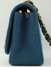 1992年頃製 ダイアナフラップチェーンバッグ22cm ブルー