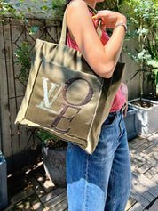 2007 That's Love Tote Bag MM Khaki