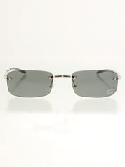 黑色无框 G 标志太阳镜