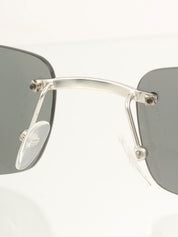 リムレスGロゴサングラス ブラック