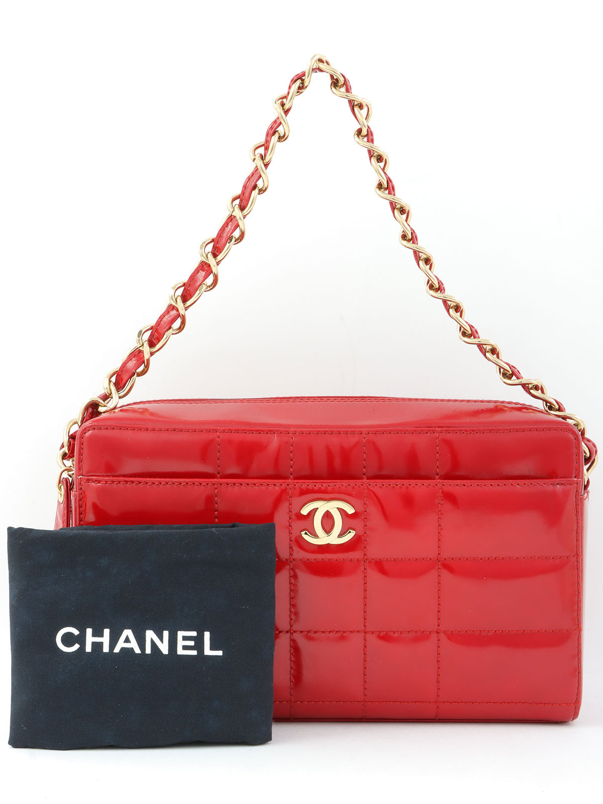 2001年頃製　チョコバーCCマークチェーンショルダーバッグ　レッド