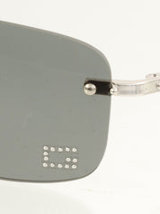 リムレスGロゴサングラス ブラック