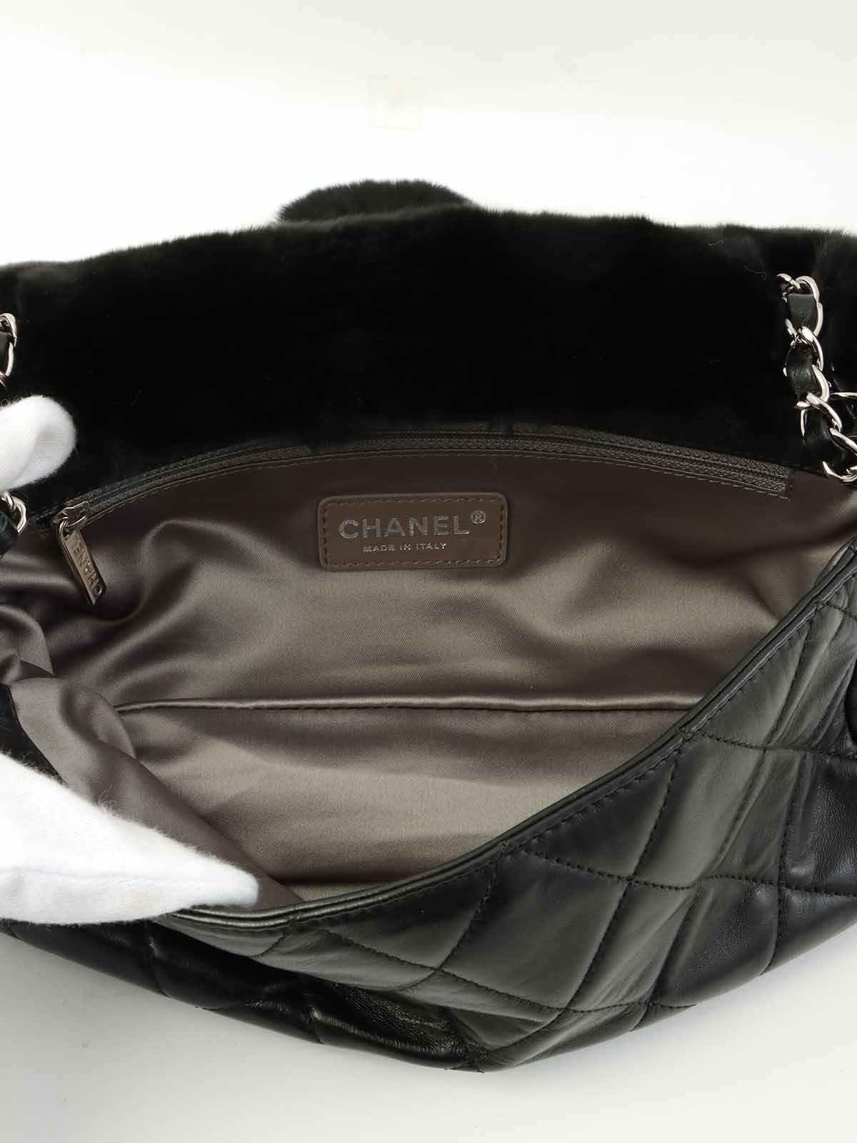 2008年頃製　マトラッセWチェーンファーショルダーバッグ　ブラック