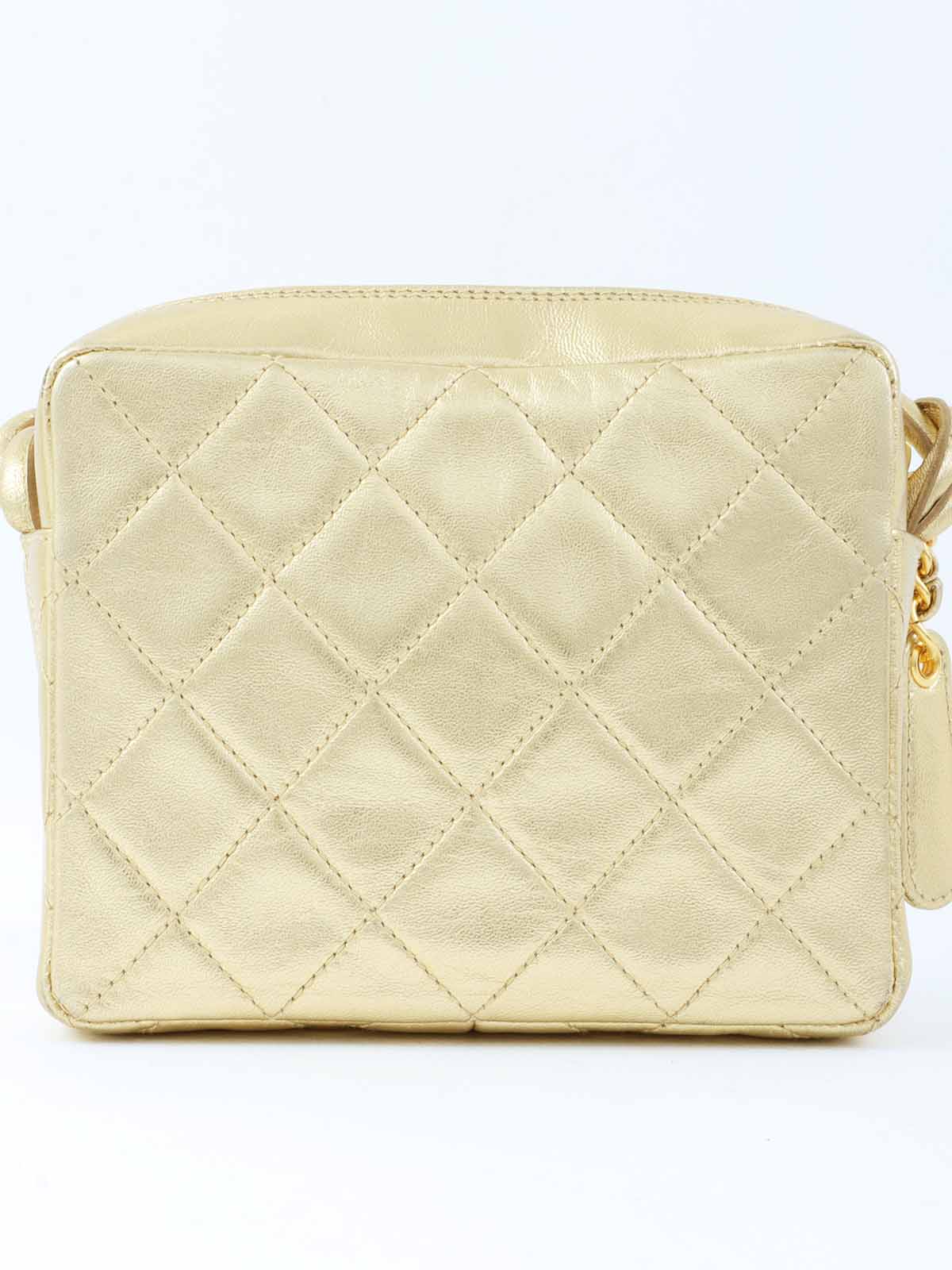 1997年頃製 マトラッセCCマークステッチショルダーバッグ ゴールド