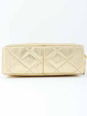 1997 Matelasse CC Mark Stitch Shoulder Bag Gold