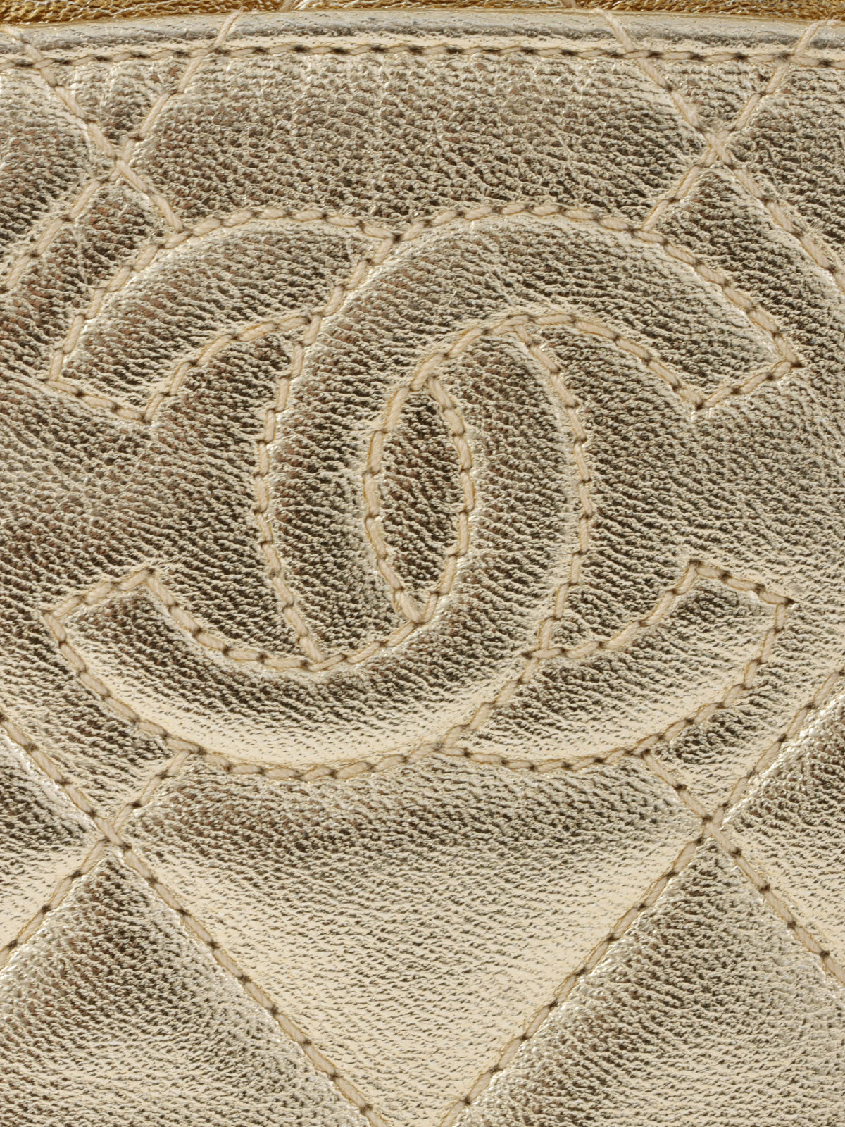 1997年頃製 マトラッセCCマークステッチショルダーバッグ ゴールド