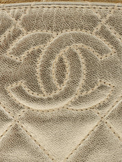 1997年頃製 マトラッセCCマークステッチショルダーバッグ ゴールド