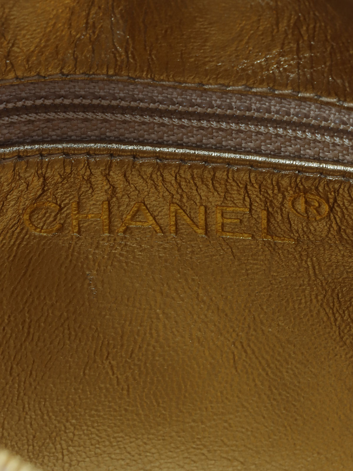 1997 Matelasse CC Mark Stitch Shoulder Bag Gold