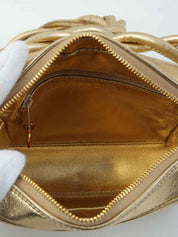 1997 Matelasse CC Mark Stitch Shoulder Bag Gold