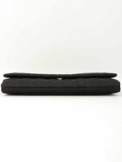 2014年頃製　シルクサテンCCマークステッチバタフライチェーンバッグ　ブラック