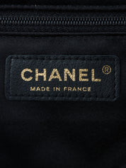 2014年頃製 シルクサテンCCマークステッチバタフライチェーンバッグ ブラック