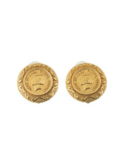 1996年製　ラウンドマドモアゼルデザインイヤリング　ゴールド