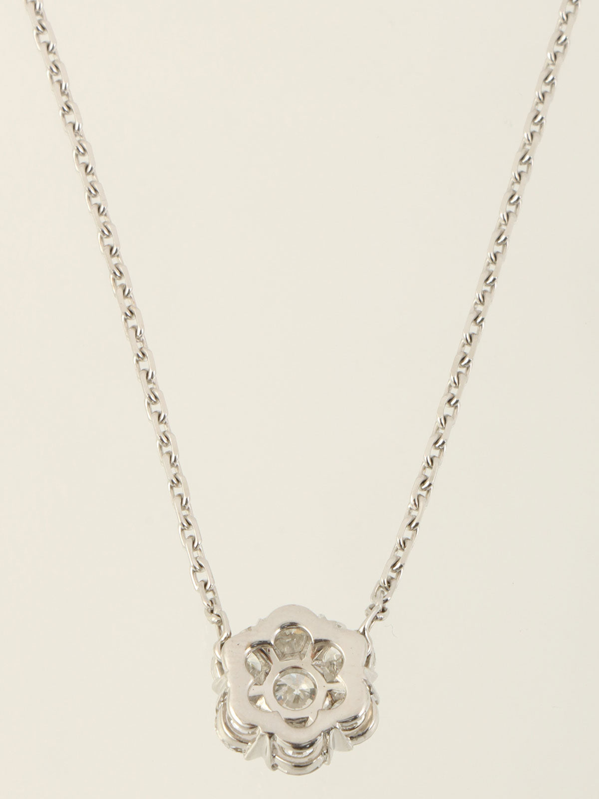 18KダイヤモンドフルーレットL シルバー