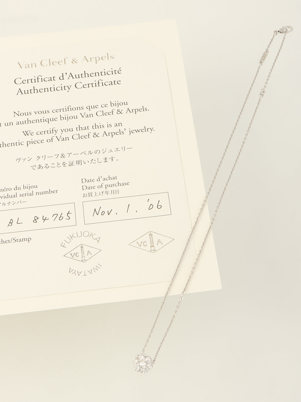 18KダイヤモンドフルーレットL シルバー