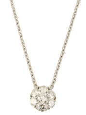 プラチナダイヤモンドフルーレットネックレス シルバー