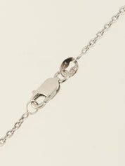 プラチナダイヤモンドフルーレットネックレス シルバー