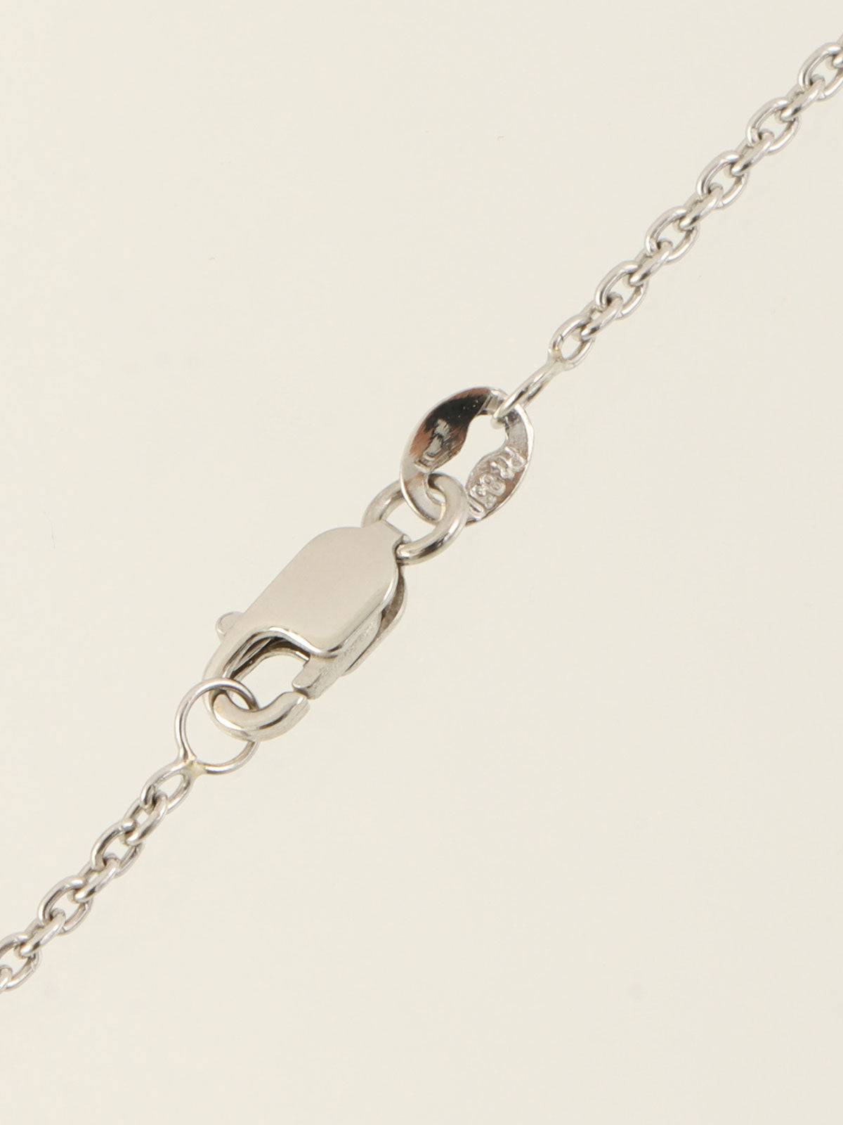 プラチナダイヤモンドフルーレットネックレス シルバー