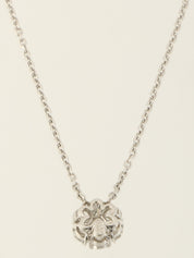 プラチナダイヤモンドフルーレットネックレス シルバー