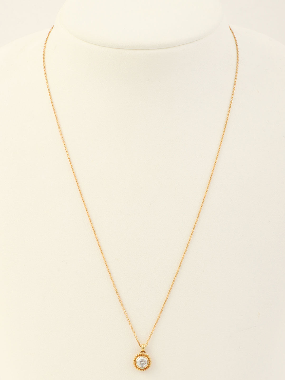 18Kダイヤモンドネックレス ゴールド