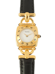 Horsebit Logo Face Watch Gold/Black