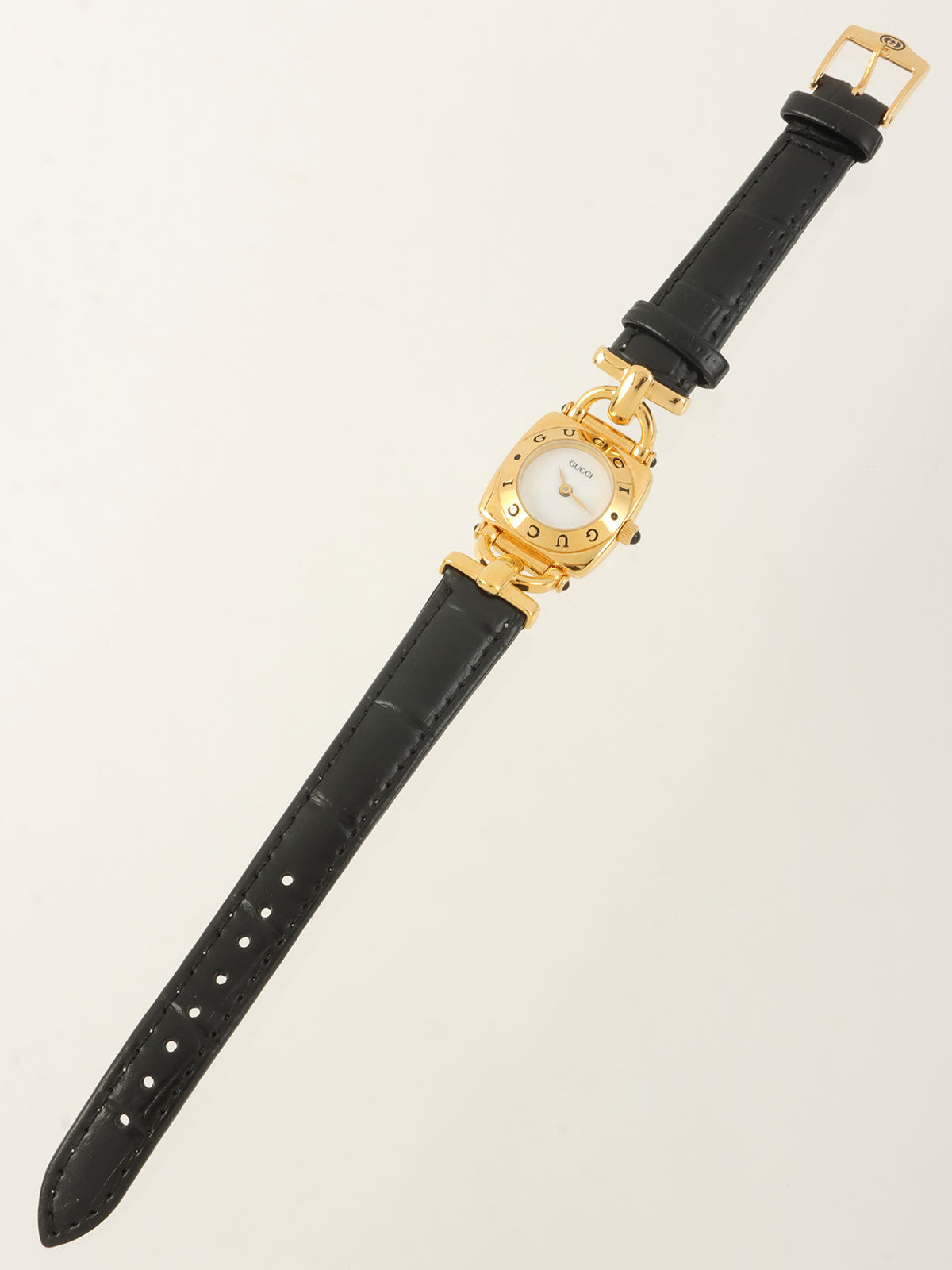 Horsebit Logo Face Watch Gold/Black