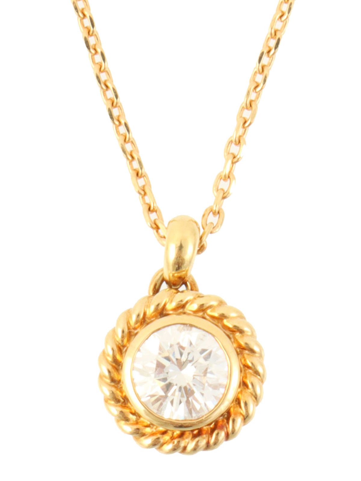 18Kダイヤモンドネックレス ゴールド